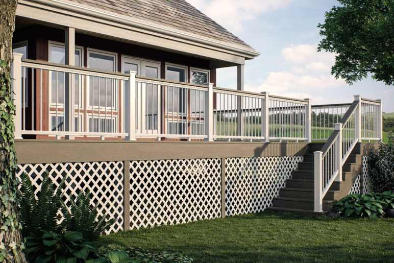 Lattice Deck Skirting with Diamonds 