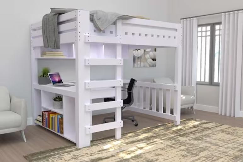 DIY Loft Bed With Desk